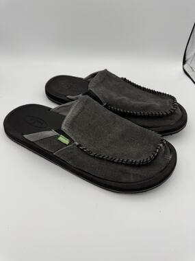 Sanuk You Got My Back III Men's Casual Slip On Shoes , Dark Charcoal, Size 10